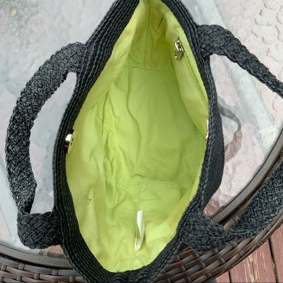 Talbots Women’s Black Paper Straw Handbag - Picture 4 of 10